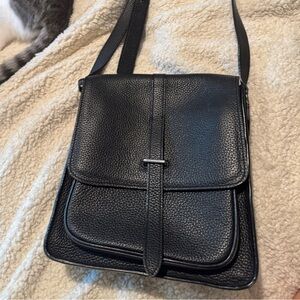 Black Leather Crossbody Bag
